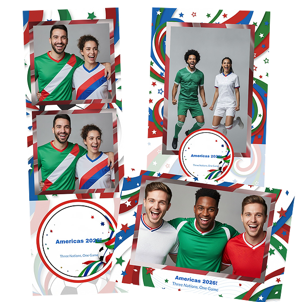 Design photobooth Americas 2026 Tricolor