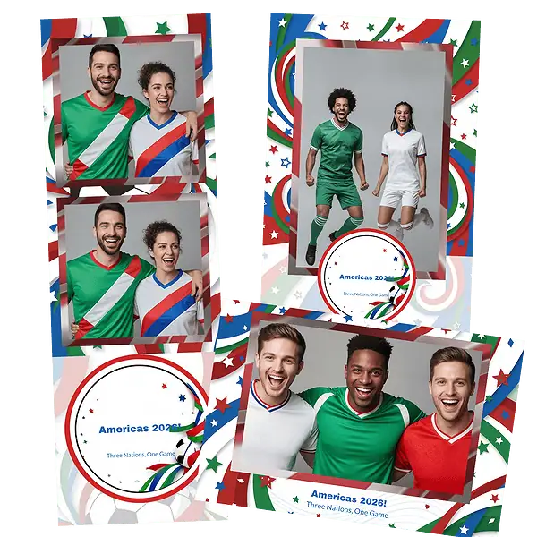 Design photobooth Americas 2026 Tricolor