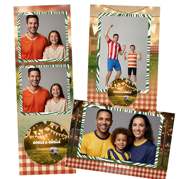 Design photobooth Backyard Soccer Cookout
