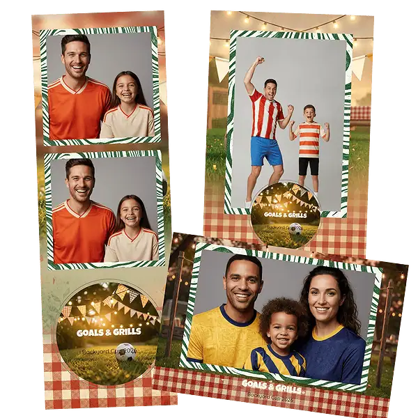 Design photobooth Backyard Soccer Cookout