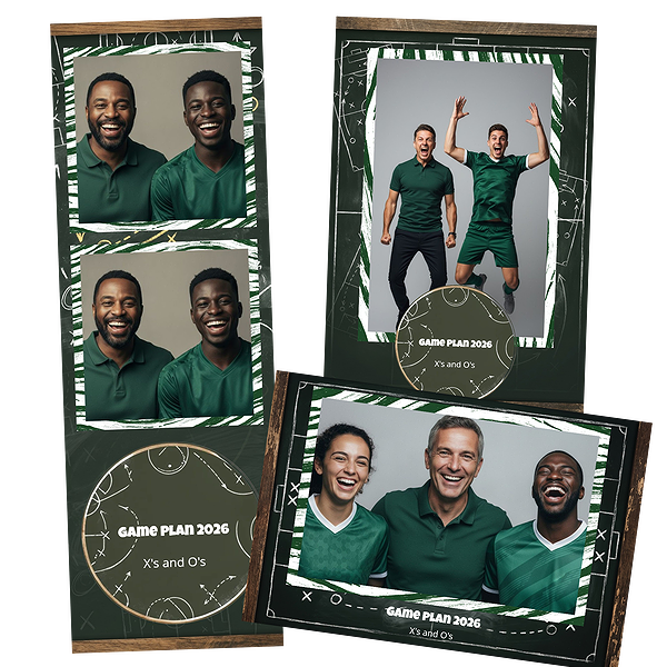 Design photobooth Game Plan Chalkboard