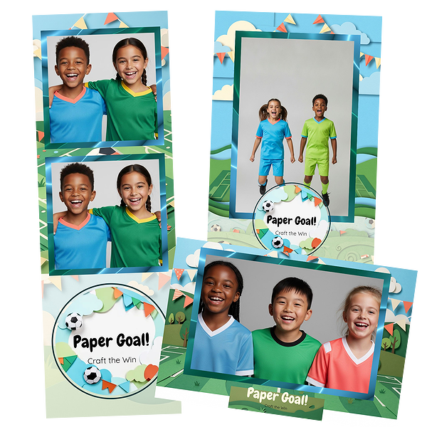 Design photobooth Paper-Cut Soccer Craft