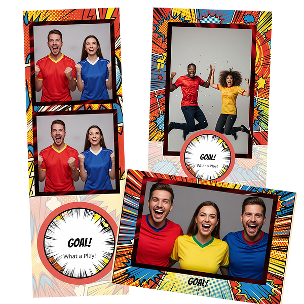 Design photobooth Pop Art Goal Comic