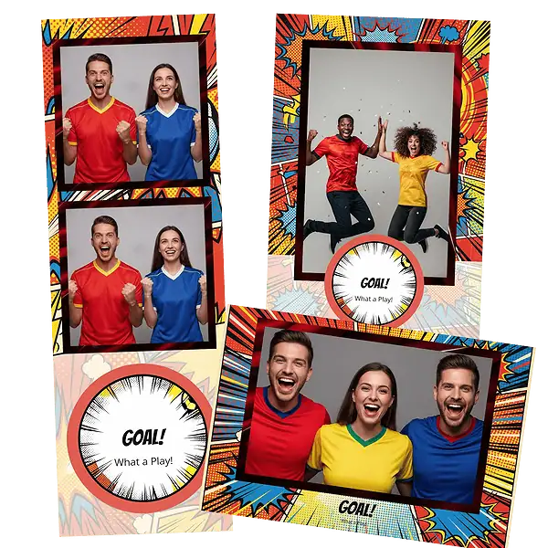 Design photobooth Pop Art Goal Comic
