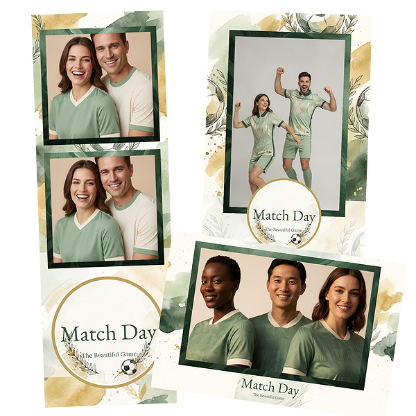 Design photobooth Watercolor Match Day