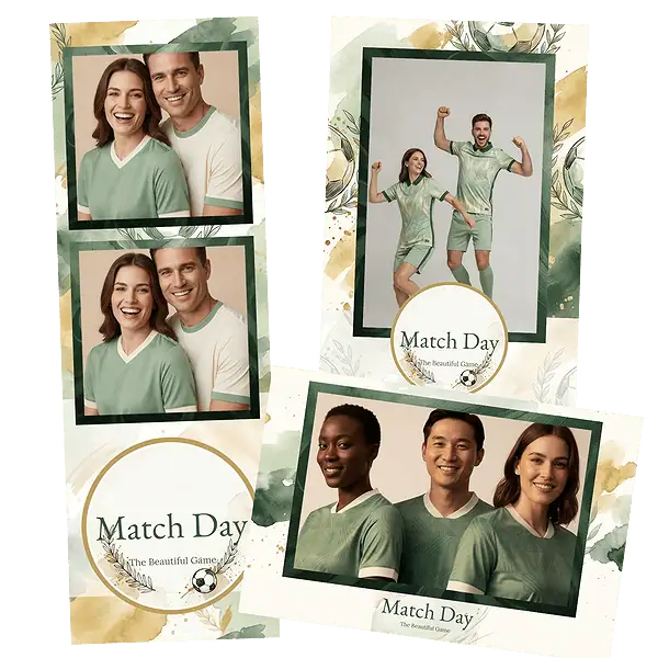 Design photobooth Watercolor Match Day