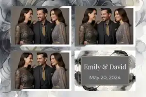Mariage aquarelle gris anthracite - Vivabox 4
