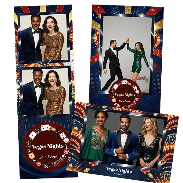 Design photobooth Vegas Night Casino pour Vivabox et Miroir