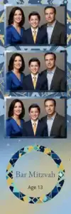 Bar Mitzvah géométrique bleu et or - Vivabox 1