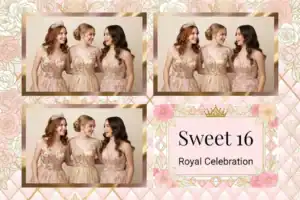 Anniversaire princier rose fleuri - Vivabox 4