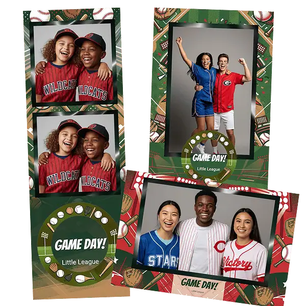Design photobooth Green Field Baseball Match pour Vivabox et Miroir
