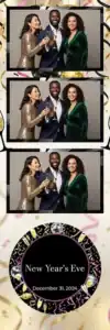 Variante bande 2x6, 3 photos et orientation paysage du design photobooth Neon Confetti 80s Party pour Vivabox