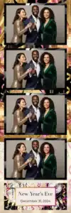 Variante bande 2x6, 4 photos et orientation paysage du design photobooth Neon Confetti 80s Party pour Vivabox