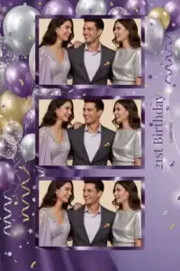 Anniversaire violet et argenté aux ballons - Vivabox 5