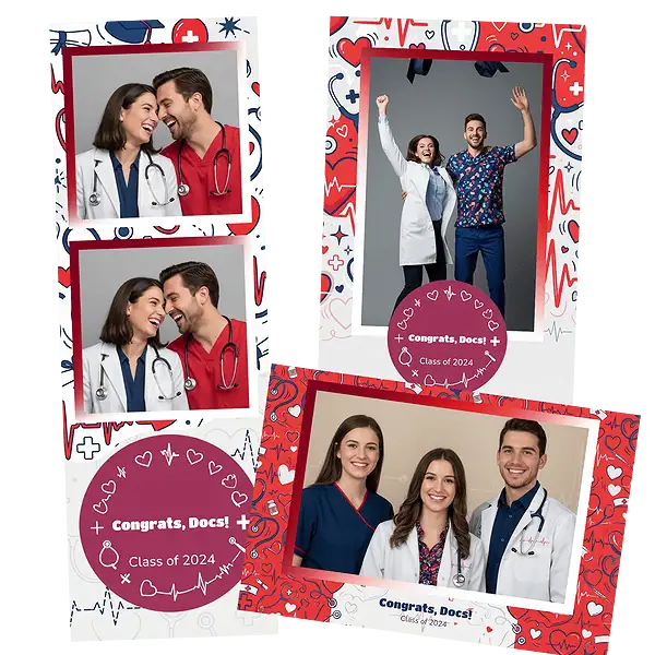 Design photobooth Medical Graduation Celebration pour Vivabox et Miroir