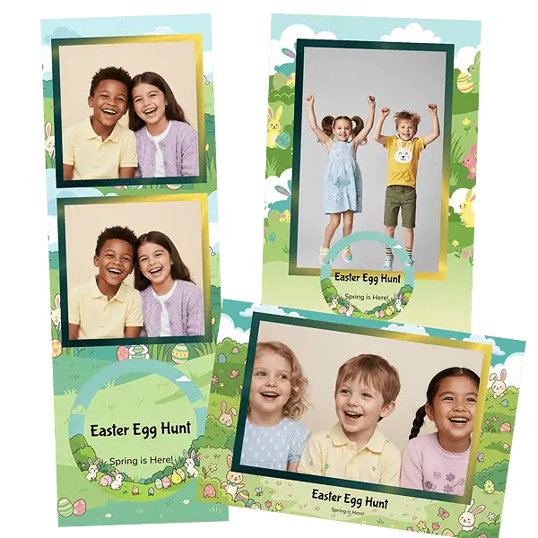 Design photobooth Playful Easter Hunt pour Vivabox et Miroir