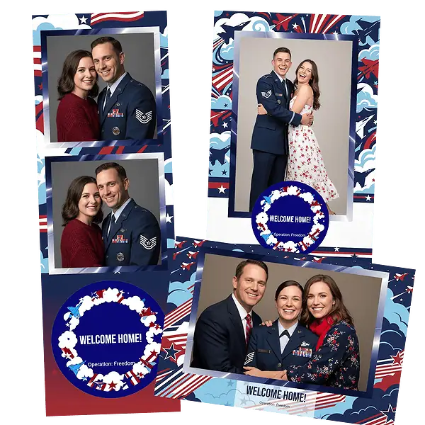 Design photobooth Military Air Force Homecoming pour Vivabox et Miroir