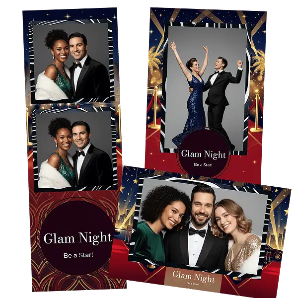 Design photobooth Glamorous Red Carpet Night pour Vivabox et Miroir