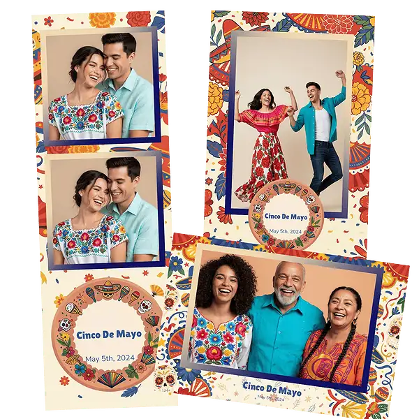 Design photobooth Cinco De Mayo Fiesta pour Vivabox et Miroir