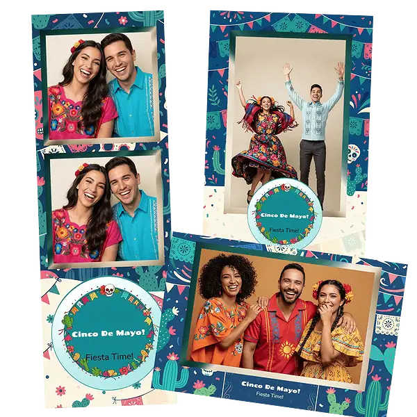 Design photobooth Playful Cinco De Mayo Fiesta pour Vivabox et Miroir