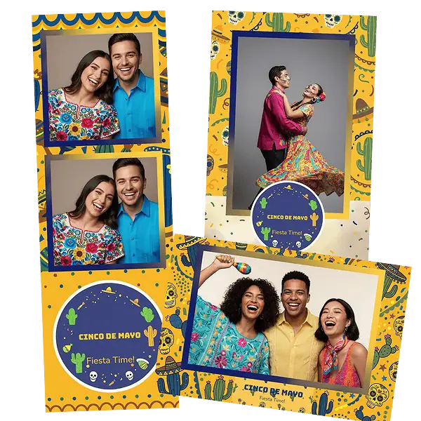 Design photobooth Cinco De Mayo Fiesta 3 pour Vivabox et Miroir