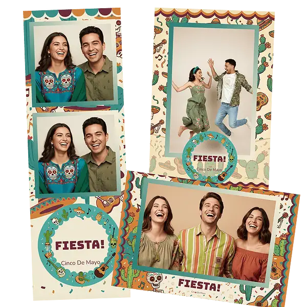Design photobooth Playful Cinco De Mayo Fiesta 2 pour Vivabox et Miroir