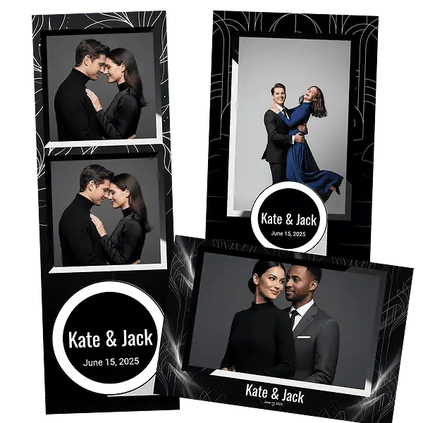 Design photobooth Modern Dark Minimalist pour Vivabox et Miroir
