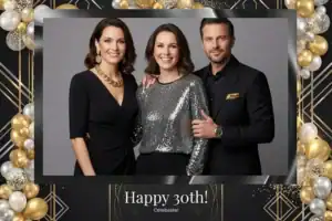 Anniversaire glamour aux ballons dorés et argentés - Vivabox 3