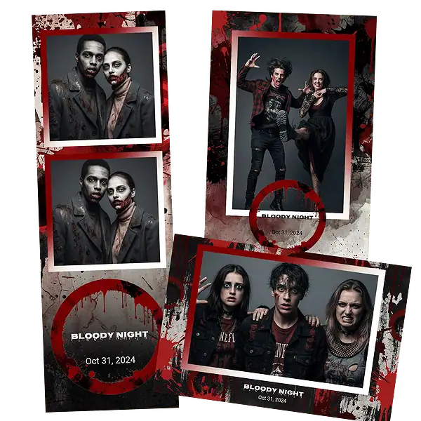 Design photobooth Bloody Scary Night pour Vivabox et Miroir