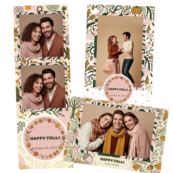 Design photobooth Joyful Autumn Doodles pour Vivabox et Miroir