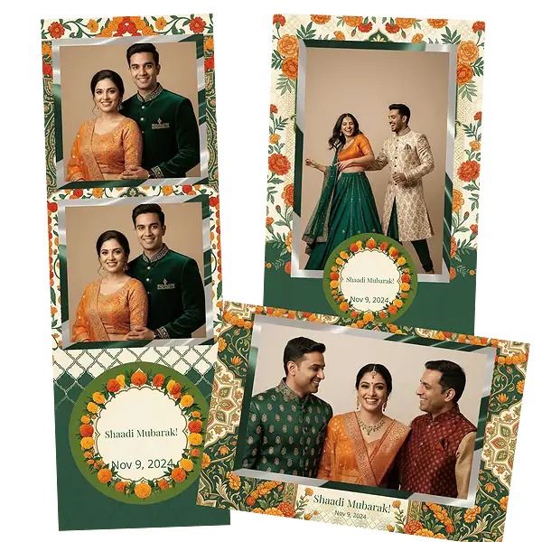 Design photobooth Traditional Indian Marigold pour Vivabox et Miroir