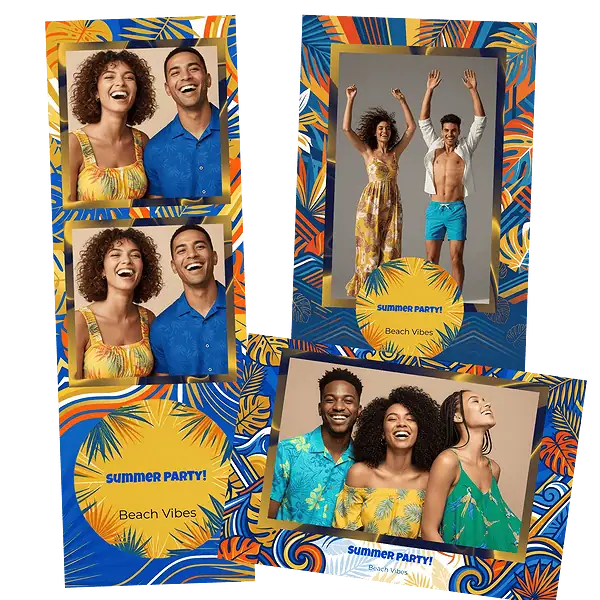 Design photobooth Vibrant Tropical Summer pour Vivabox et Miroir