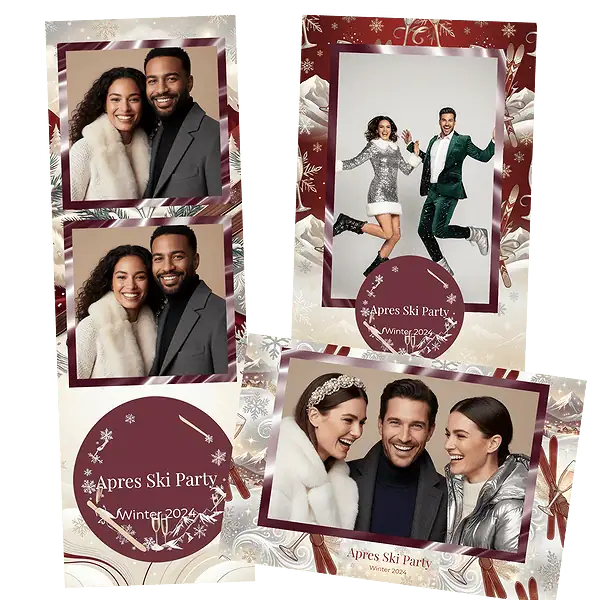 Design photobooth Apres Ski Winter Party pour Vivabox et Miroir