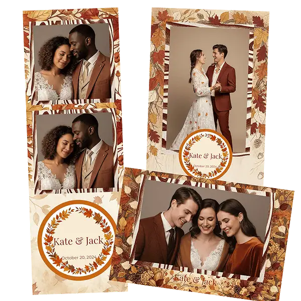 Design photobooth Rustic Autumn Foliage pour Vivabox et Miroir