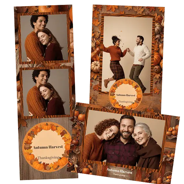 Design photobooth Rustic Autumn Harvest pour Vivabox et Miroir