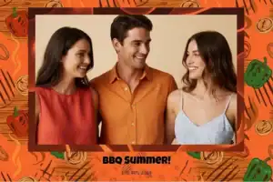 Variante format paysage 6x4, 1 photo et orientation paysage du design photobooth Red Pepper Grill Birthday pour Vivabox