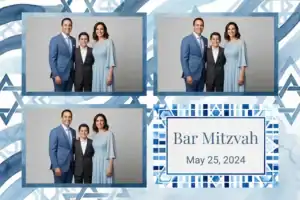 Bar Mitzvah aux rayures bleues aquarellées - Vivabox 4