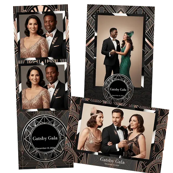 Design photobooth Art Deco Gala Glamour pour Vivabox et Miroir