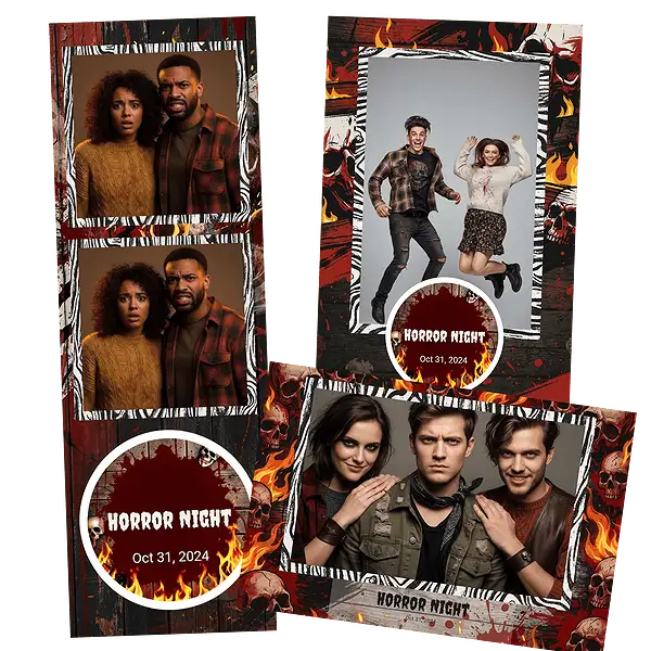 Design photobooth Rustic Horror Night pour Vivabox et Miroir