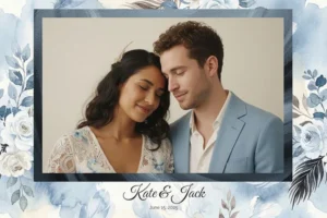 Mariage floral bleu à l’aquarelle - Vivabox 3
