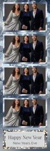 Variante bande 2x6, 4 photos et orientation paysage du design photobooth Frosty Silver Bokeh Glamour pour Vivabox