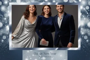 Variante format paysage 6x4, 1 photo et orientation paysage du design photobooth Frosty Silver Bokeh Glamour pour Vivabox