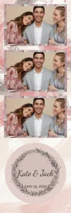 Variante bande 2x6, 3 photos et orientation paysage du design photobooth Pastel Artistic Brush Wedding pour Vivabox