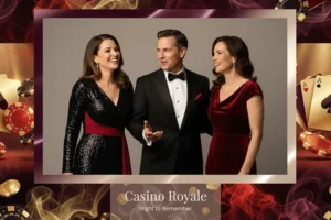 Variante format paysage 6x4, 1 photo et orientation paysage du design photobooth Glamorous Casino Royale pour Vivabox