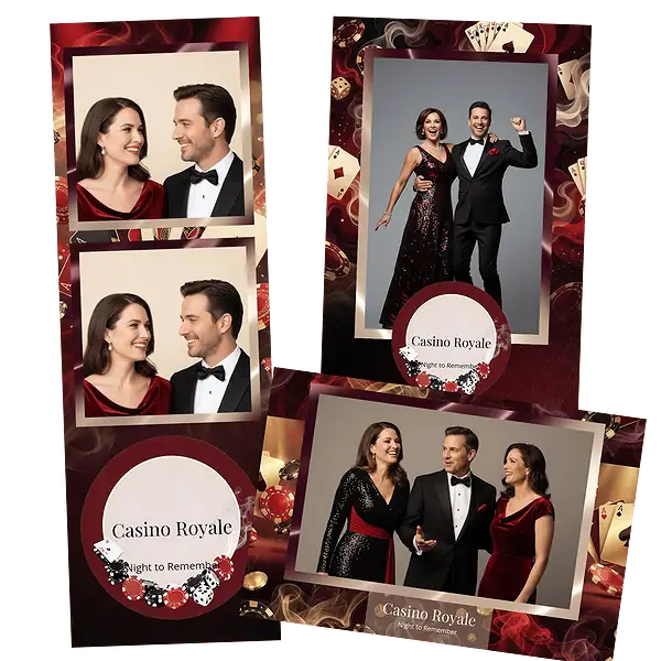 Design photobooth Glamorous Casino Royale pour Vivabox et Miroir