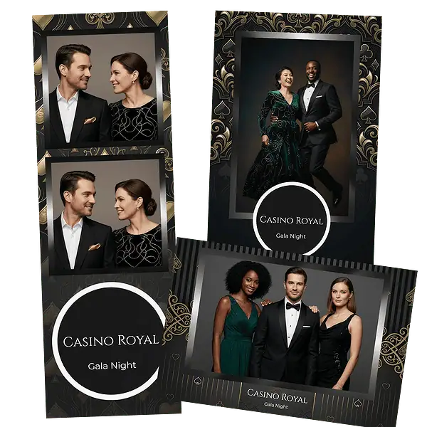 Design photobooth Casino Royal Night pour Vivabox et Miroir