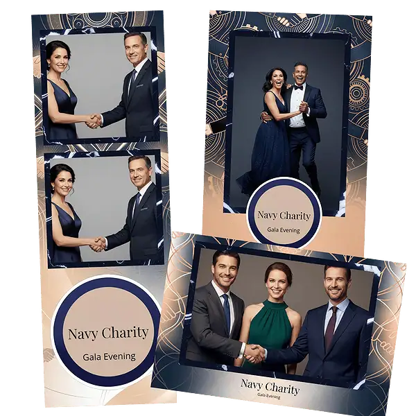 Design photobooth Navy Charity Gala pour Vivabox et Miroir