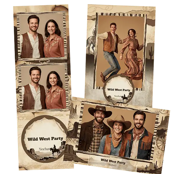 Design photobooth Rustic Wild West pour Vivabox et Miroir