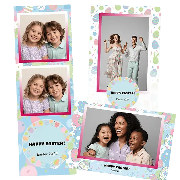 Design photobooth Playful Pastel Easter Egg pour Vivabox et Miroir