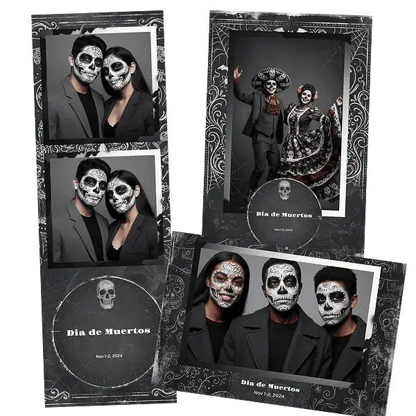 Design photobooth Chalkboard Day Of The Dead pour Vivabox et Miroir